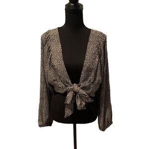 Princess Polly New Mood Top in Black Size 8 NWT